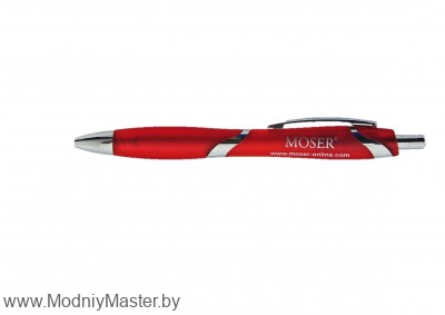 Пластиковая шариковая ручка Moser, красная