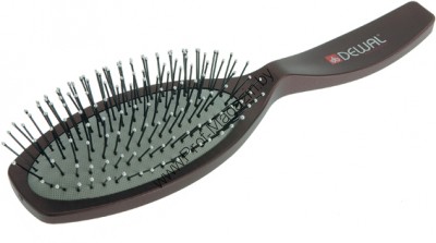 Щетка массажная овальная пластиковый штифт, 11 рядов DEWAL «COFFEE»