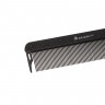 Расческа рабочая DEWAL CARBON black c хвостиком