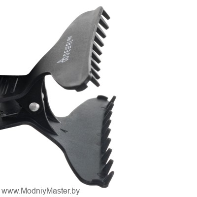 Зажим для волос DEWAL черный, карбон, 8,2 см