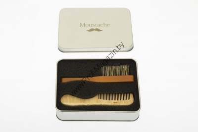 Набор расчесок Dewal для бороды и усов в алюминиевом кейсе CO-007/2