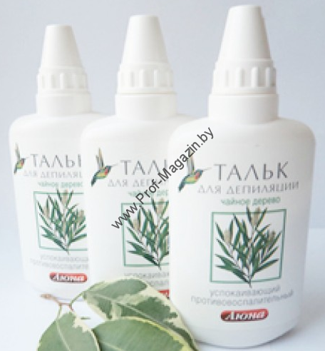 Тальк для депиляции с экстрактом чайного дерева, 40 г